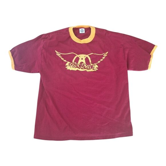 Vintage Aerosmith Tour Tee Delta Pro Weight T Shirt Crew Member Roadie sz L - Picture 2 of 11